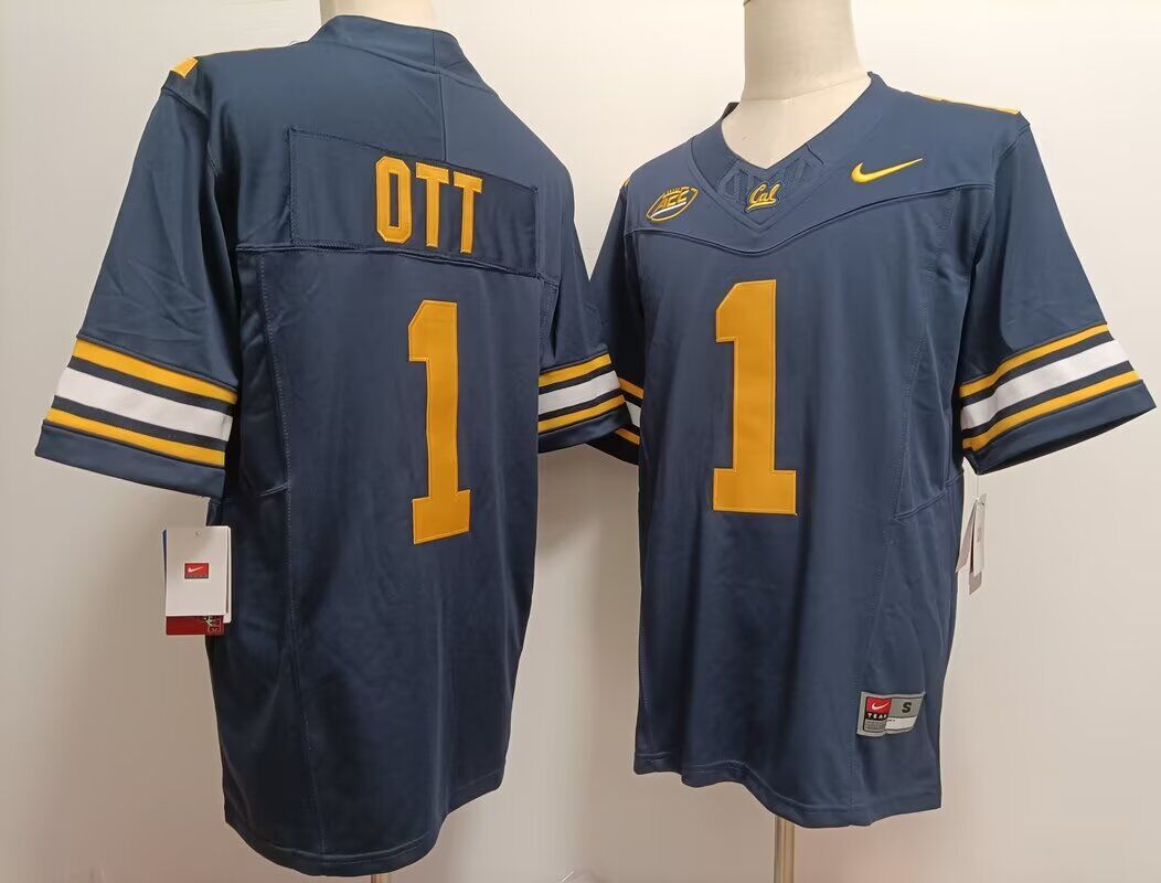 California Golden Bears #1 Ott blue 2024 Nike NCAA jersey->ncaa teams->NCAA Jersey